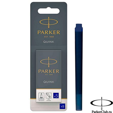 Синие картриджи Parker (Паркер) Quink Cartridges Blue 5шт в блистере